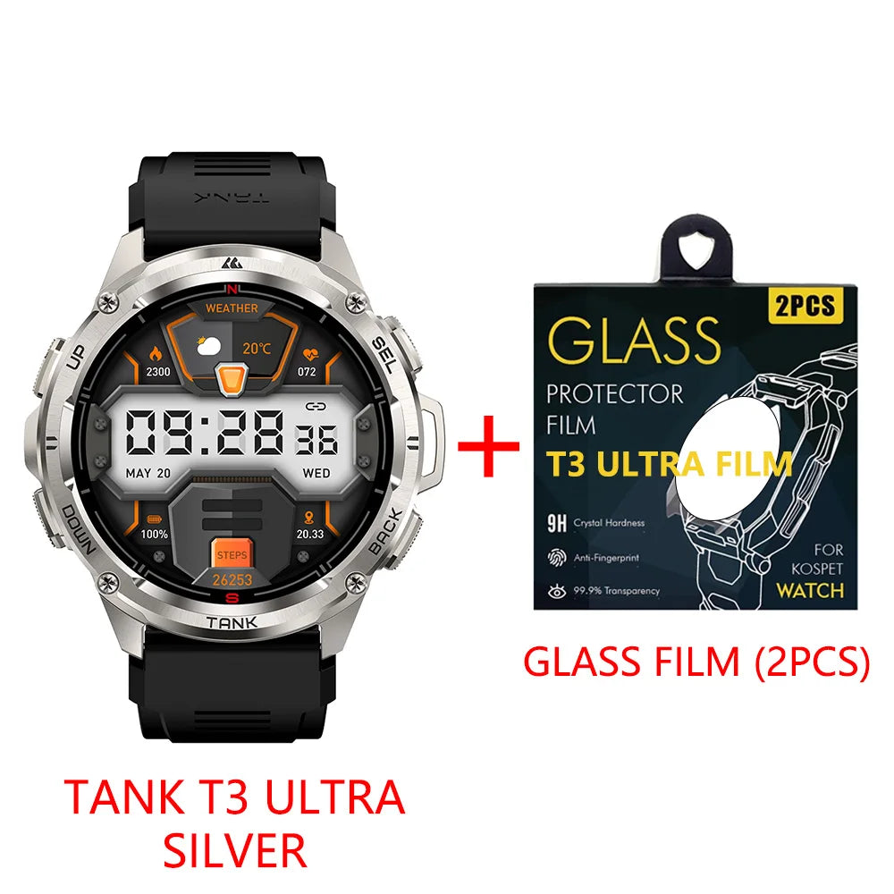 Premium Ultra GPS Smartwatch for Men, 470mAh AMOLED Fitness Tracker, Bluetooth, Digital Watch with AOD, Heart Rate Monitor, Activity Tracker & More - StrengthXPhysiotherapy