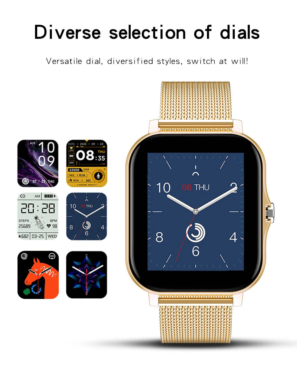 Luxury Smartwatch Android OS - 1.44" Full Touch Color Screen, Bluetooth, Custom Dial, for Men & Women, Smart Watch with Call Feature - StrengthXPhysiotherapy