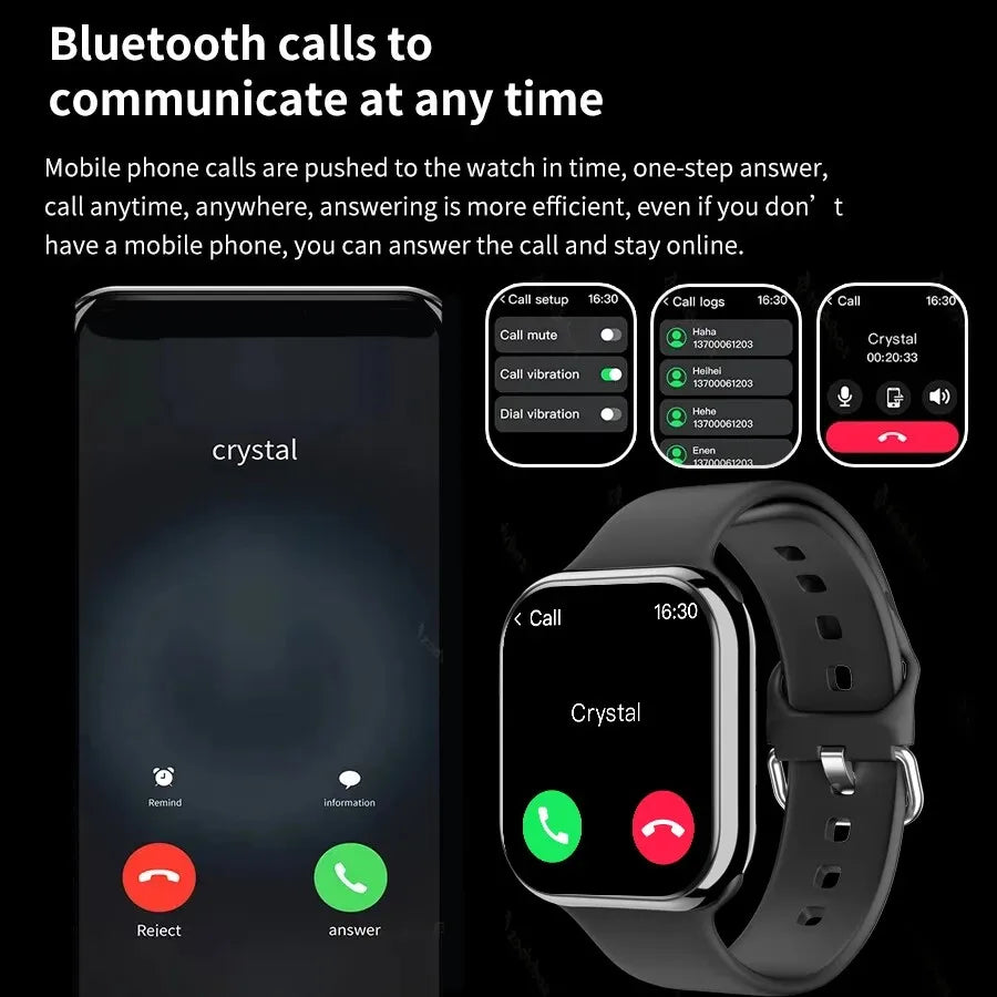 Premium GPS Smart Watch for Men & Women - Always On Display, Body Temp Monitoring, Bluetooth Call, NFC, Compatible with iOS & Android, High-Resolution - StrengthXPhysiotherapy