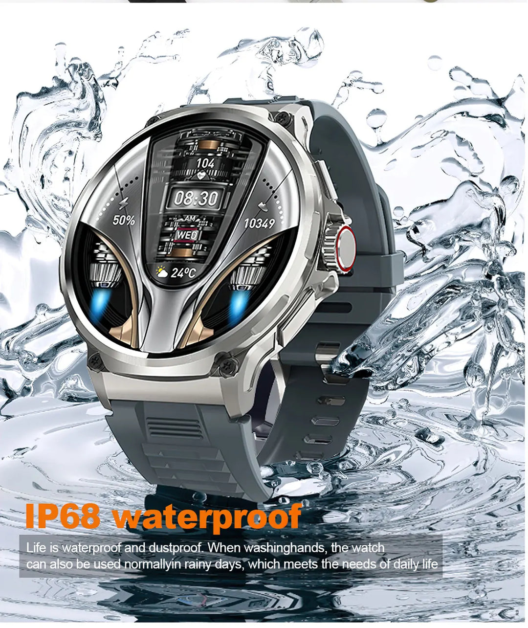 Premium 1.85-inch Ultra HD Smartwatch – GPS Tracking, Bluetooth Calls, 710mAh Battery, Fitness & Health Monitor, Activity Tracker, Compatible with iOS, Android - StrengthXPhysiotherapy