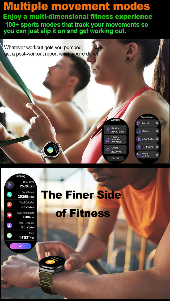 Premium 1.85-inch Ultra HD Smartwatch – GPS Tracking, Bluetooth Calls, 710mAh Battery, Fitness & Health Monitor, Activity Tracker, Compatible with iOS, Android - StrengthXPhysiotherapy