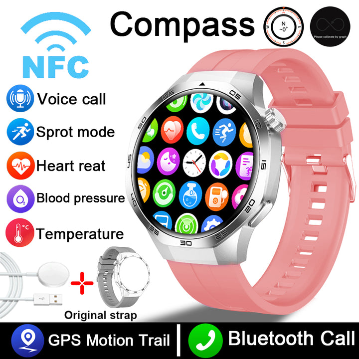 Premium AMOLED Smartwatch with AI, Bluetooth Calling, 100+ Sports Modes, IP68 Waterproof, Prayer Alerts, Health & Fitness 