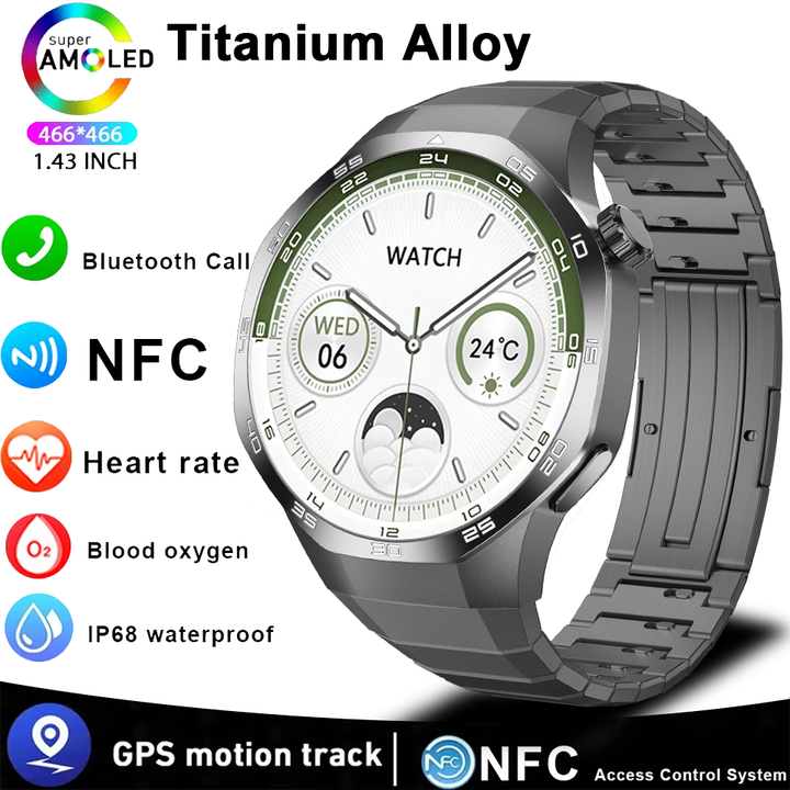 Premium AMOLED Smartwatch with AI, Bluetooth Calling, 100+ Sports Modes, IP68 Waterproof, Prayer Alerts, Health & Fitness 
