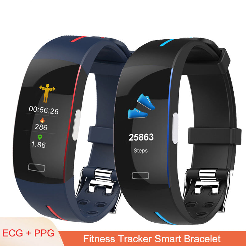 Premium Smart Wristband – Body Temperature Monitoring, ECG+PPG, Heart Rate, Blood Pressure, Color OLED Display, IP67  