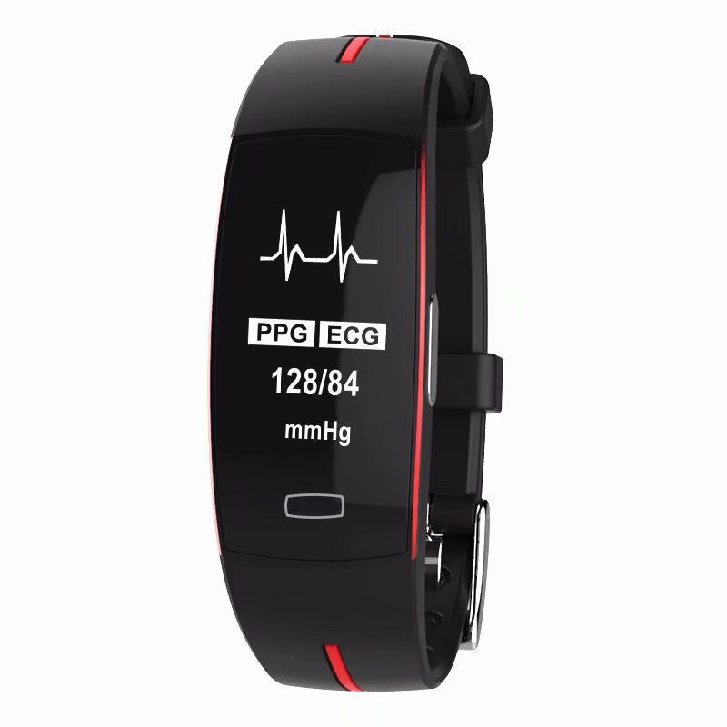 Premium Smart Wristband – Body Temperature Monitoring, ECG+PPG, Heart Rate, Blood Pressure, Color OLED Display, IP67  