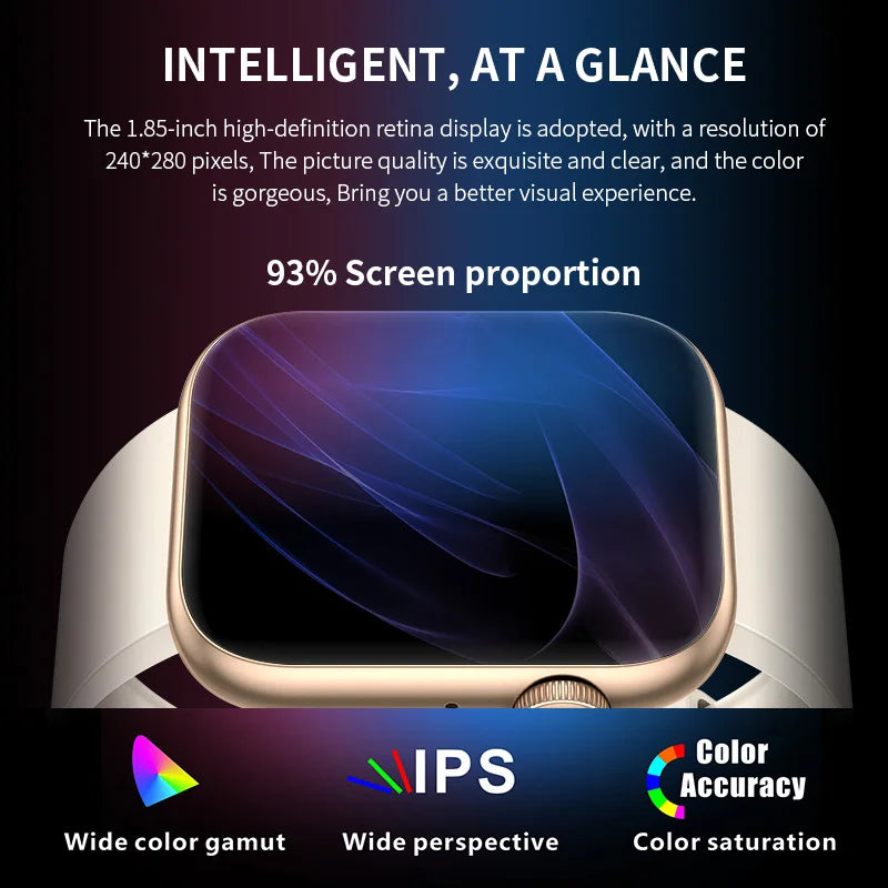 Premium Smartwatch - Wireless Charging, Bluetooth Calls, Fitness Tracker, Custom Watch Faces, Heart Rate Monitoring, Sleep Tracking, Waterproof, Men & Women - StrengthXPhysiotherapy