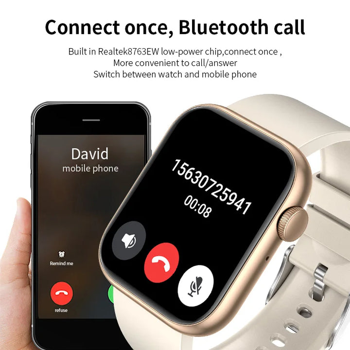 Premium Smartwatch - Wireless Charging, Bluetooth Calls, Fitness Tracker, Custom Watch Faces, Heart Rate Monitoring, Sleep Tracking, Waterproof, Men & Women - StrengthXPhysiotherapy