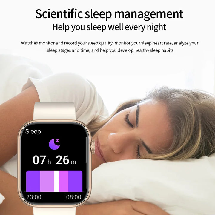 Premium Smartwatch - Wireless Charging, Bluetooth Calls, Fitness Tracker, Custom Watch Faces, Heart Rate Monitoring, Sleep Tracking, Waterproof, Men & Women - StrengthXPhysiotherapy