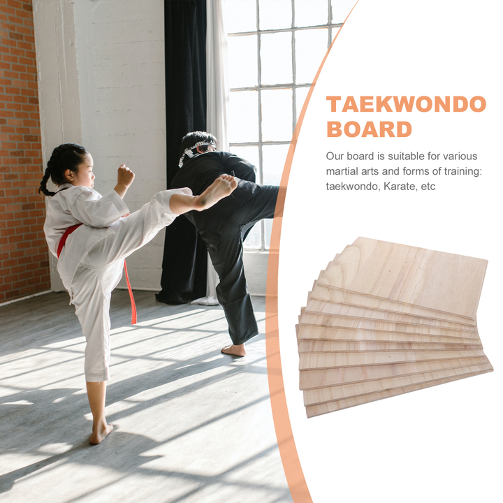 Premium Taekwondo Breaking Boards – 10pcs Karate Wooden Training Boards – Durable Punching & Breaking Board for Taekwondo