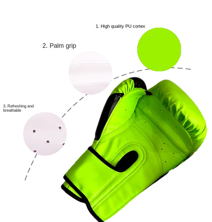 Premium Boxing Gloves – High Quality Muay Thai, Sanda & Taekwondo Fighting Gloves for Kids & Adults, Durable PU Leather,