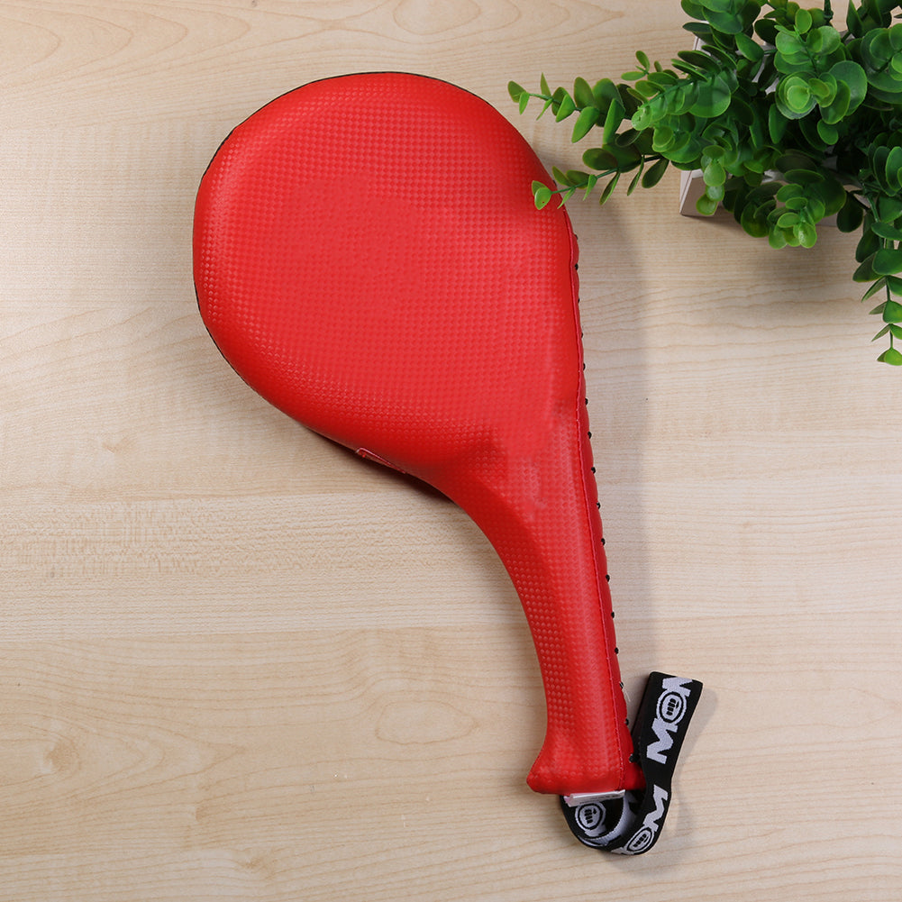 Premium Taekwondo Foot Target Kick Pad – Boxing, Kickboxing, & Sanda Training Equipment – Durable PU Leather, High Elastic Sponge – Double Target Design for High & Low Kicks – Buzz Sound & Wrist Grip – 40x20x8cm - StrengthXPhysiotherapy