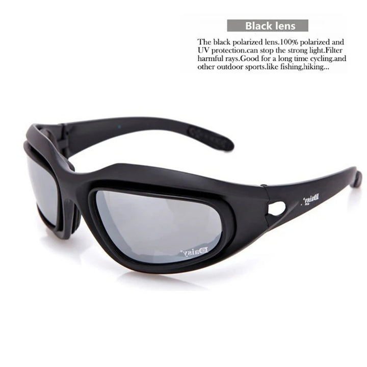 Premium Tactical Polarized Sport Glasses – UV Protection, Anti-Glare, 4 Lens Options for Shooting, Airsoft, Hunting, Hiking & Safety Eyewear - StrengthXPhysiotherapy