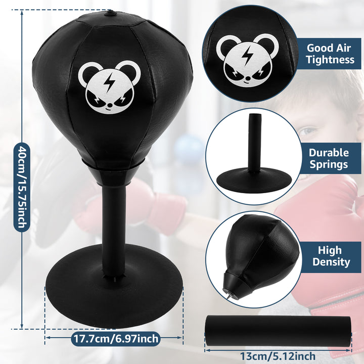 Premium Desktop Punching Bag – Stress Relief Toy with Strong Suction Cup – Fun Punch Rage Bag for Office & Home – Durable 