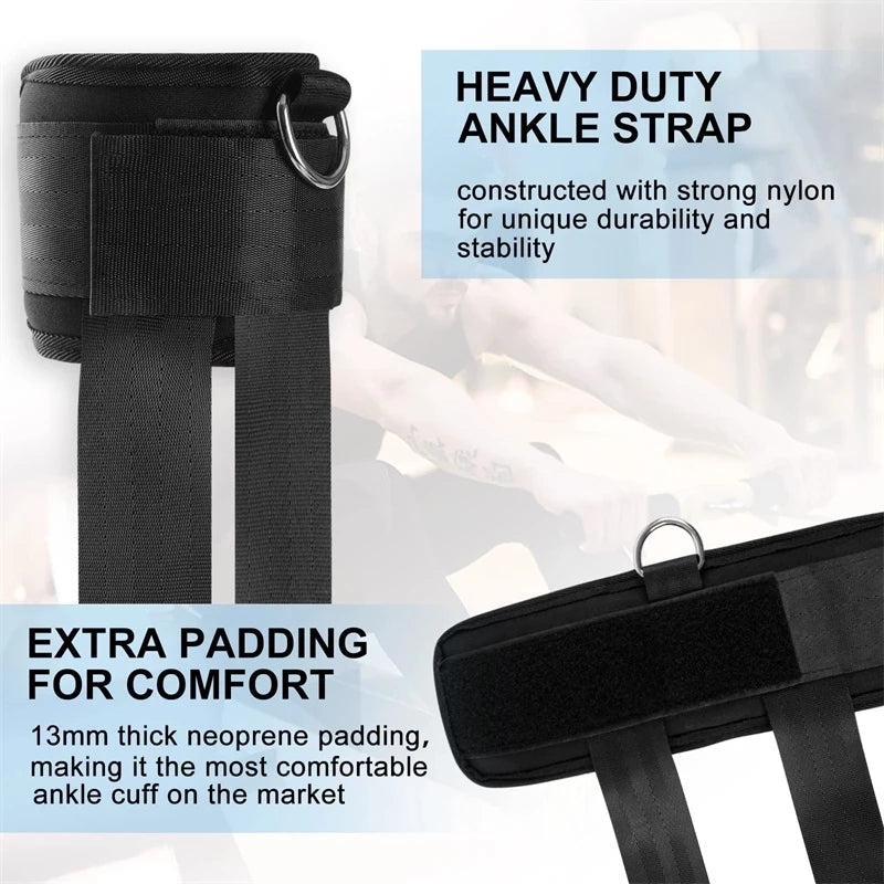 Premium Adjustable Dumbbell Ankle Strap – Soft, Comfortable Weight Strap for Leg and Hip Workouts, Portable Ankle Weights  