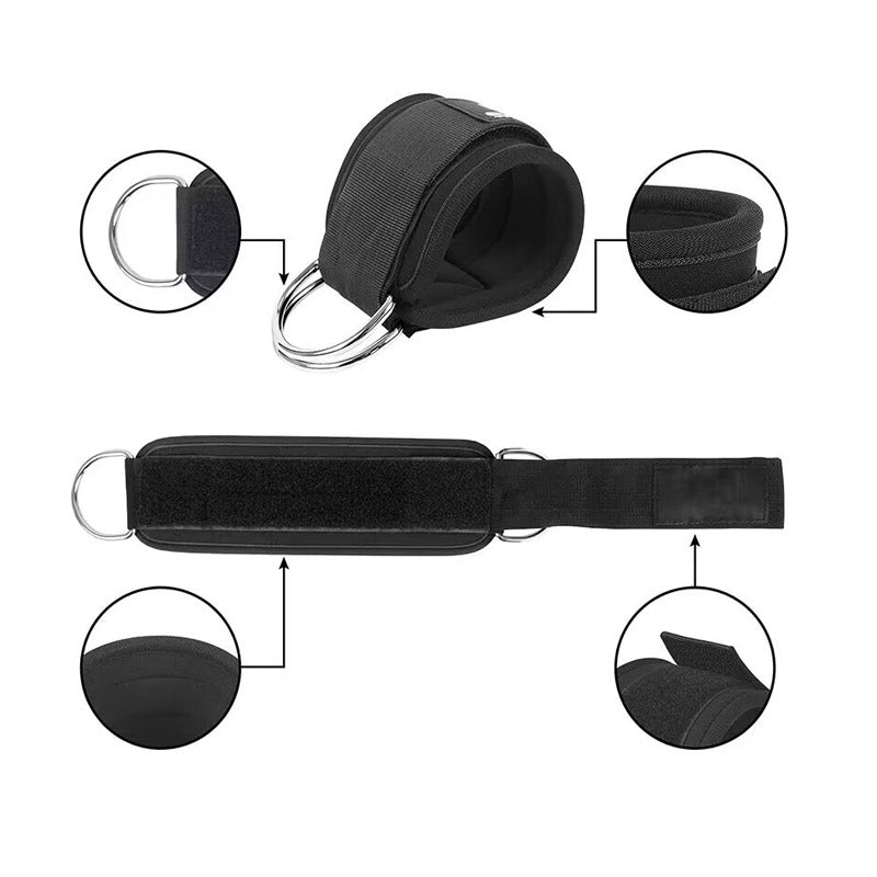 Premium Ankle Straps for Cable Machines – Adjustable, Breathable Fully Padded Ankle Cuffs for Leg Exercises, Workouts, and 