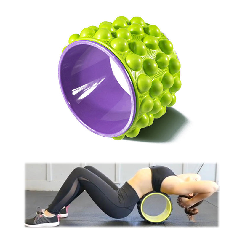 Premium Yoga Wheel – Back Stretcher & Massager for Pain Relief – Durable, Non-Slip Frame – Strong Support Up to 440 lbs 