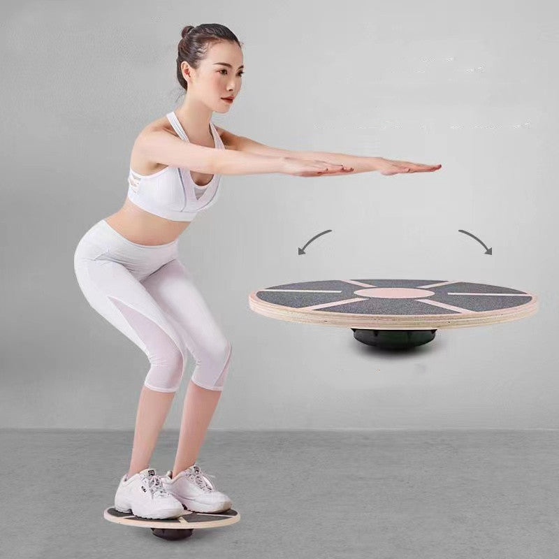 Premium Wooden Wobble Balance Board - Non-Slip Core Training, Yoga & Waist Twisting Board for Home Gym, Fitness, Stability & Posture Improvement, 360° Rotation, 500 lbs Capacity - StrengthXPhysiotherapy
