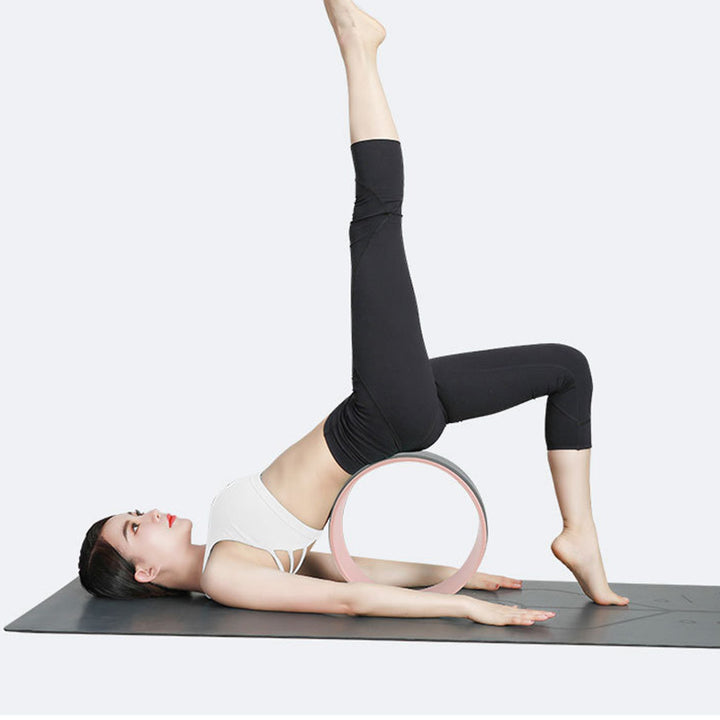 Premium Fitness Yoga Wheel – Pilates Auxiliary Tool for Back Bend & Flexibility – Dharma Wheel for Open Back, Stretching