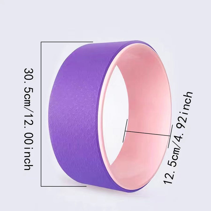 Premium Fitness Yoga Wheel – Pilates Auxiliary Tool for Back Bend & Flexibility – Dharma Wheel for Open Back, Stretching